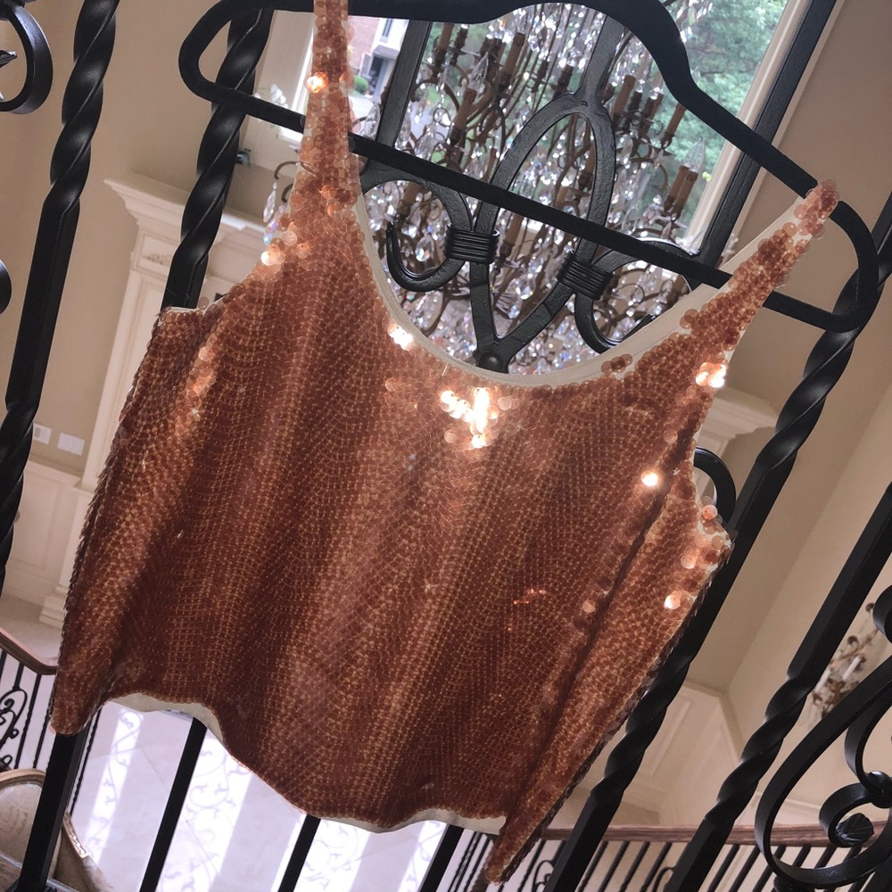 BCBG sequence orange top